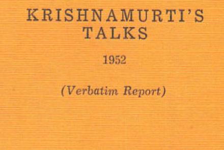 J Krishnamurti talks