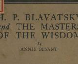 ebook of HPB and the Masters of the Wisdom by Annie Beasant